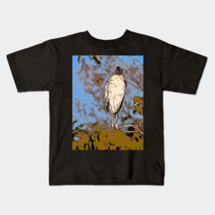 Wood Stork Standing Kids T-Shirt